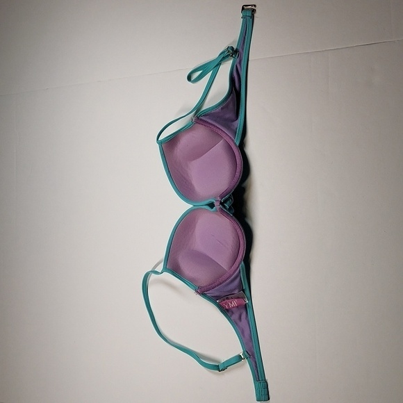 YMI Women's Light Blue Twist Front Padded Bikini Top Size L - Picture 5 of 7